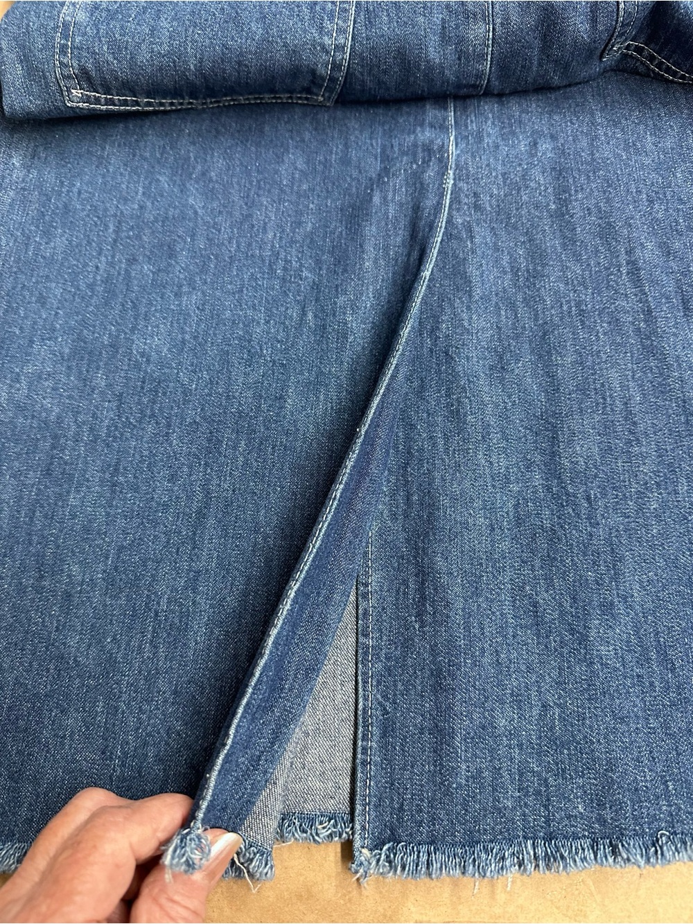 Ralph Lauren Dark Blue Denim Pencil Skirt - Picture 8 of 8